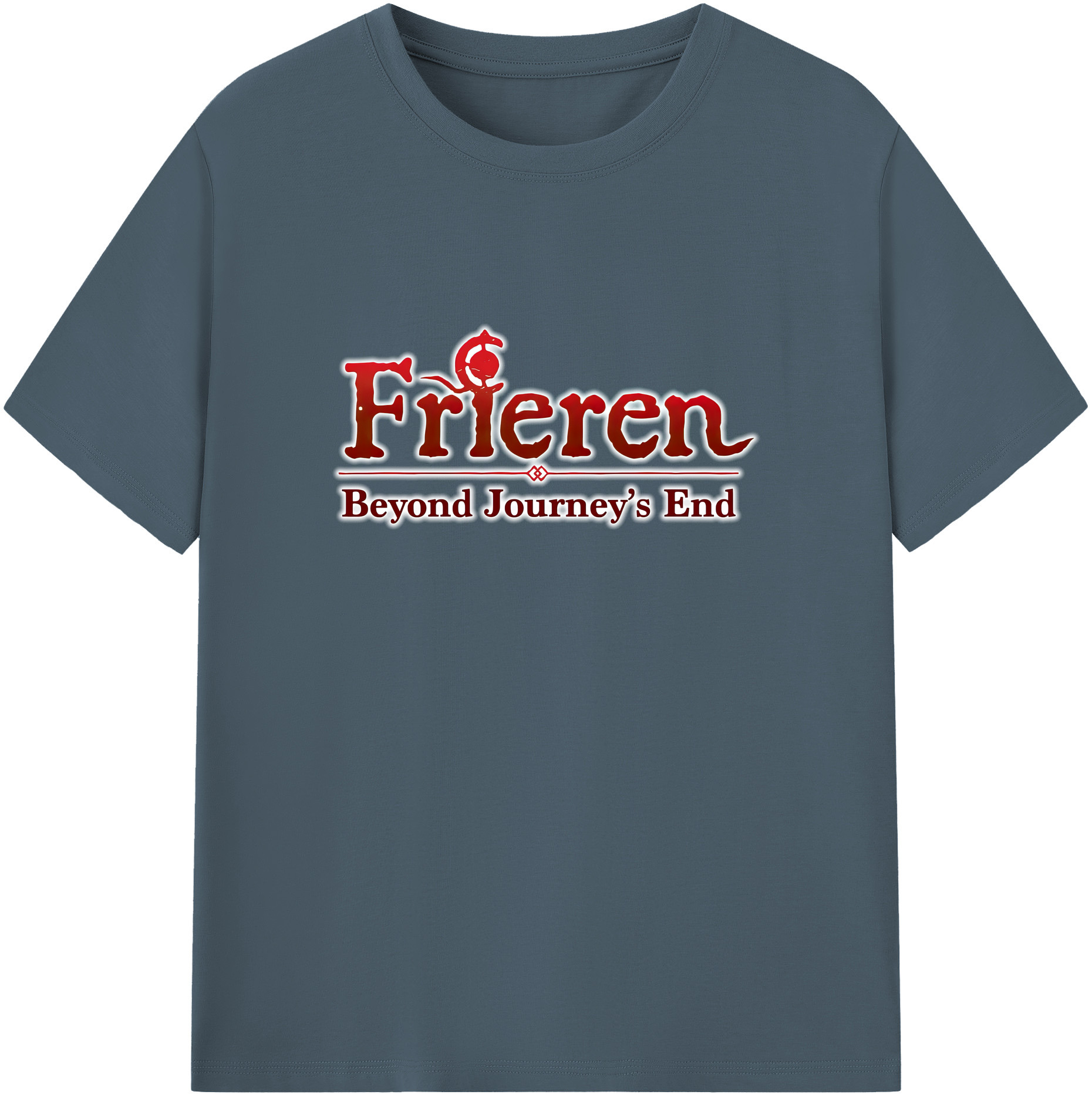 （画像用） 葬送のフリーレン Frieren 綿100％半袖Tシャツ（フロントプリント）